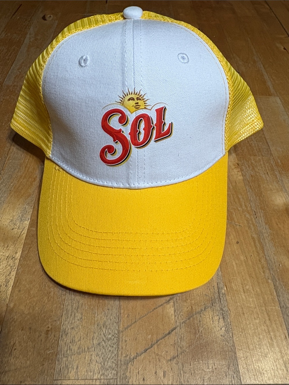 SOL Cerveza Yellow and White Trucker Hat